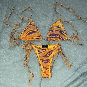 Icon Swim Vibrant Purple and Yellow Bikini Set